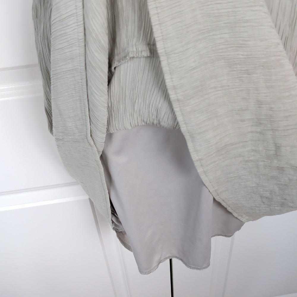 Cutout Crinkle Puff Sleeve Mini‎ Dress Size Small Gray - Picture 4 of 9